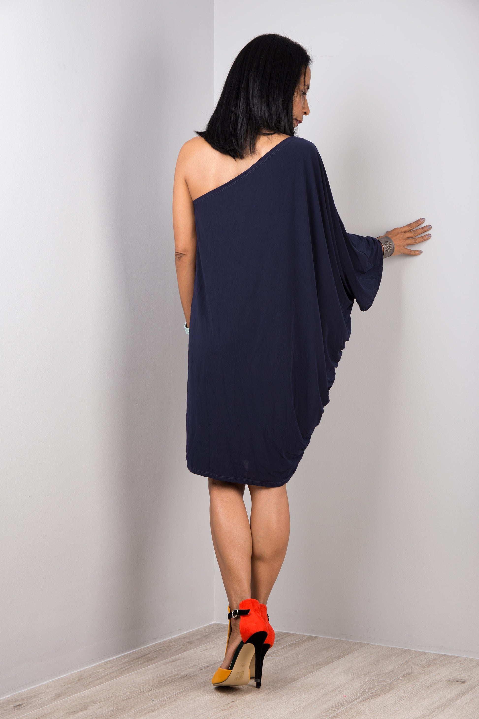 Buy Women Off Shoulder Short navy blue dress online. Other colours available at Nuichan