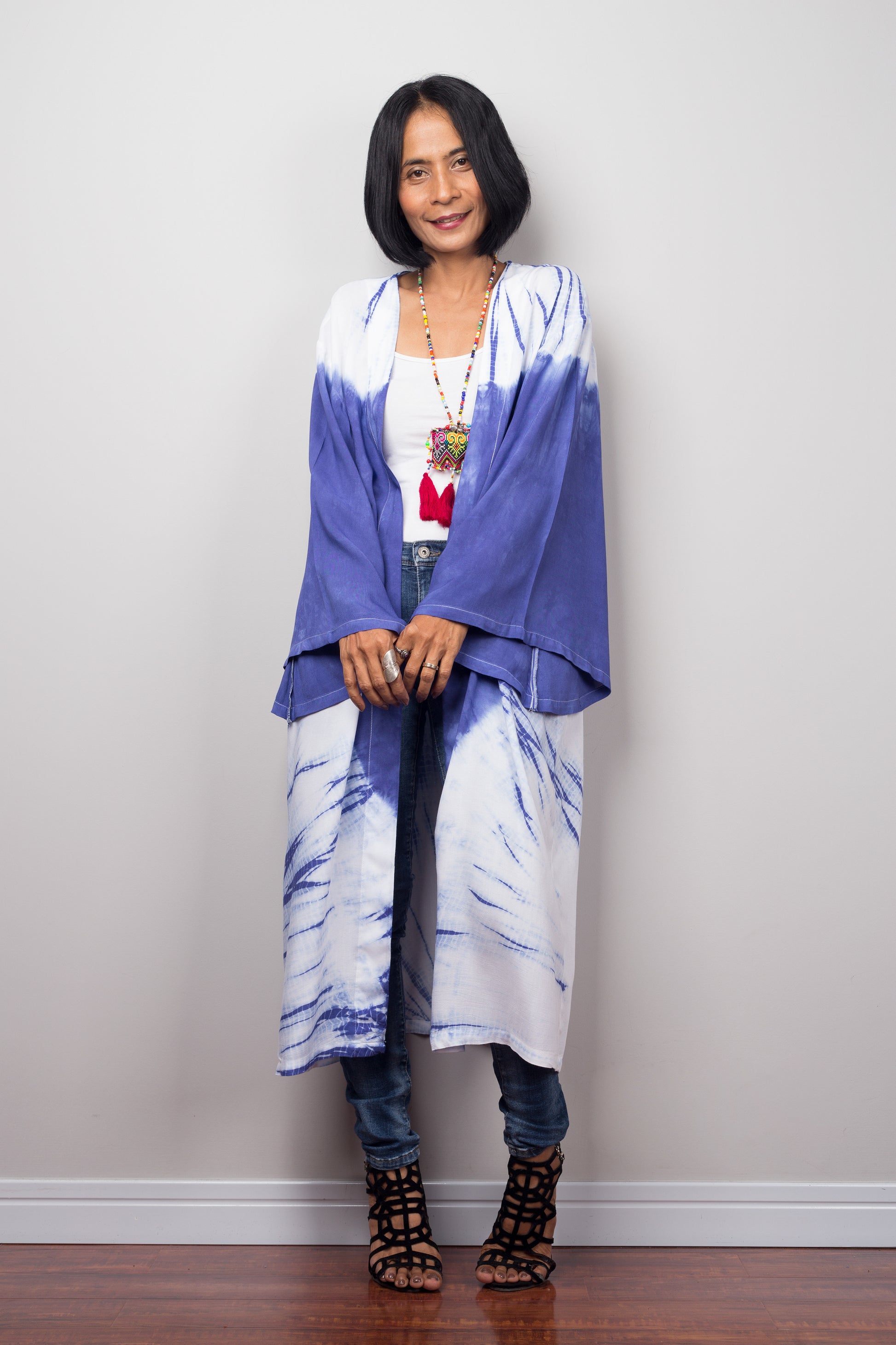 Shibori tie dye cardigan by Nuichan