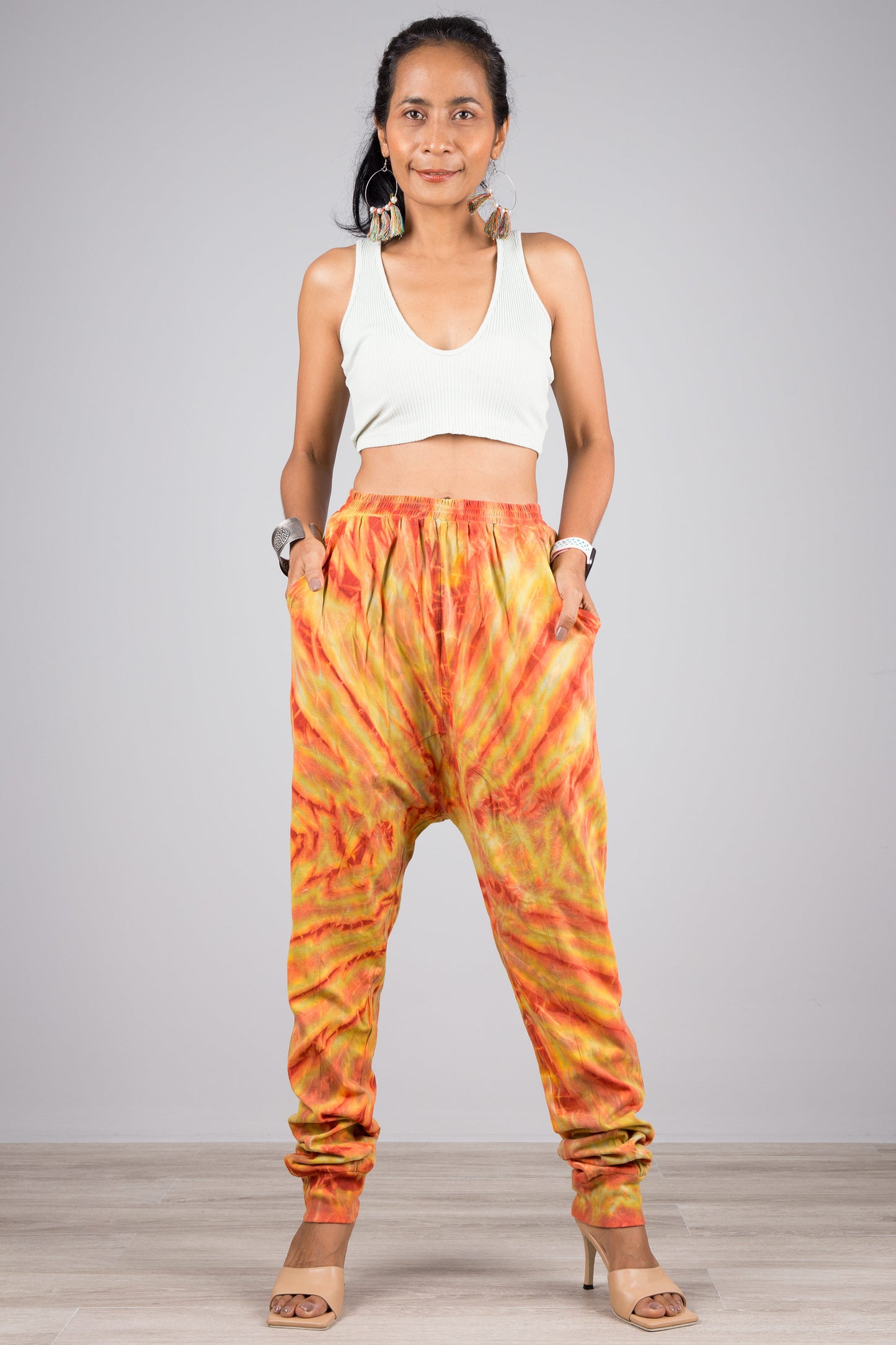 Orange Tie Dye pants