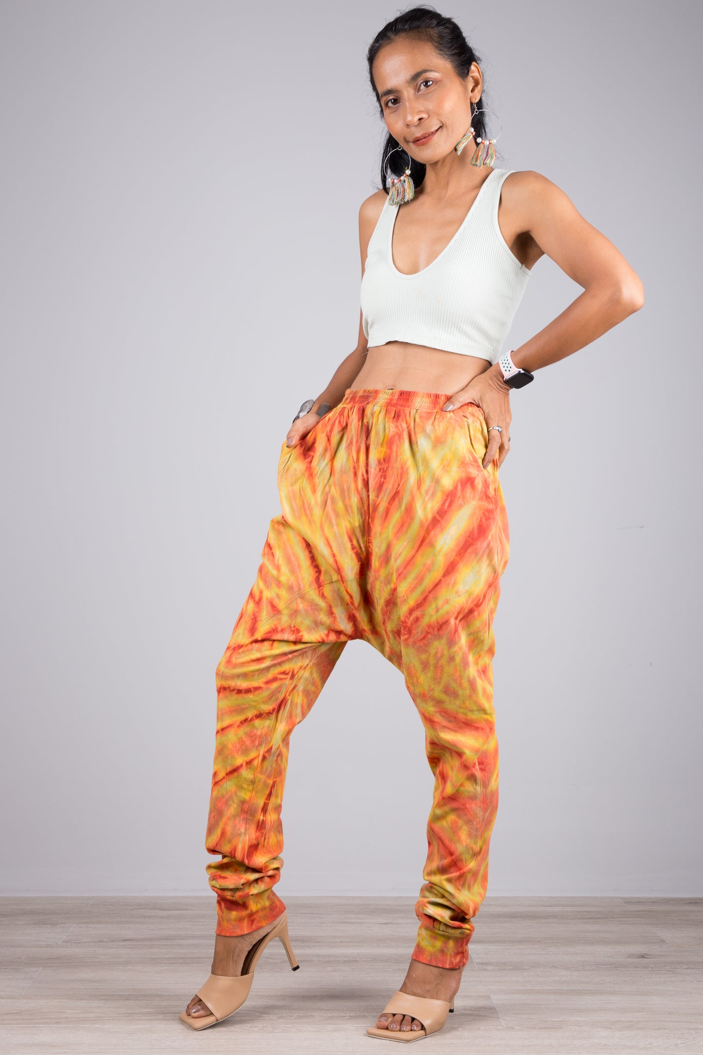 Orange Tie Dye pants